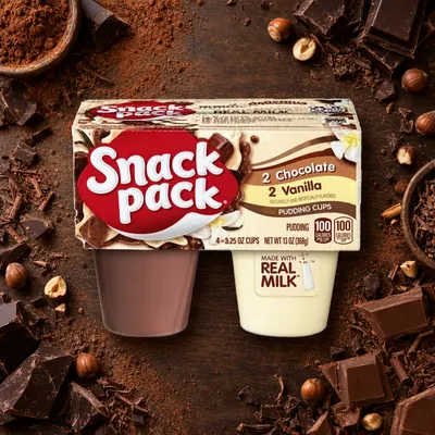Snack Pudding Chocolate y Vainilla 92 g