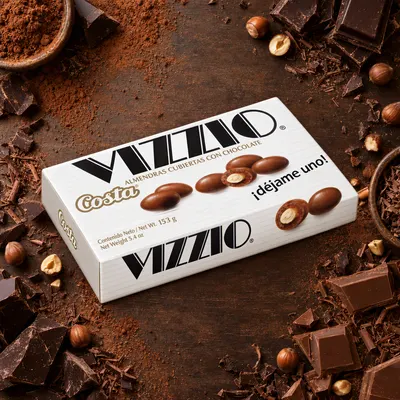 Vizzio almendras cubiertas con chocolate 70 g