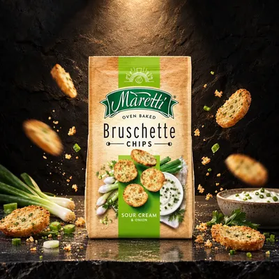 Bruschette Chips Sour Cream & Onion Maretti 140 g