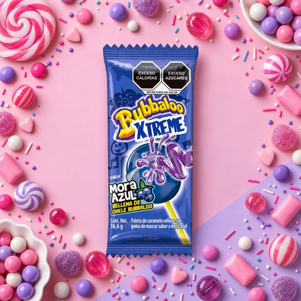 Bubbaloo Xtreme Mora Azul 16.6 g