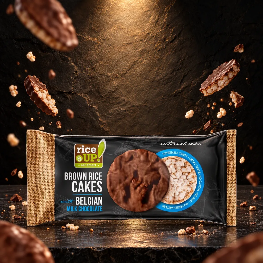 Brown Rice Cakes Belgian Milk sin gluten 90 g