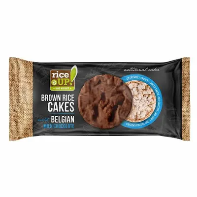 Brown Rice Cakes Belgian Milk sin gluten 90 g