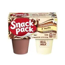 Snack Pack Pudding Chocolate y Vainilla 92 g