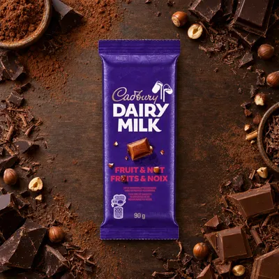 Cadbury Chocolate con Leche, Frutas y Nueces 90 g