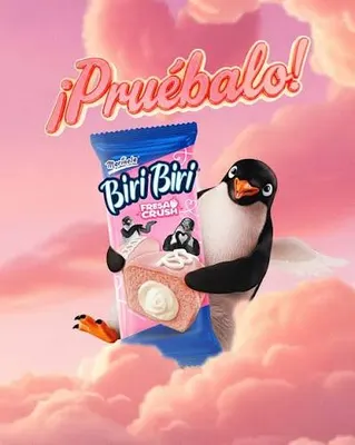 Pingüinos Fresa Crush Marinela 80 g