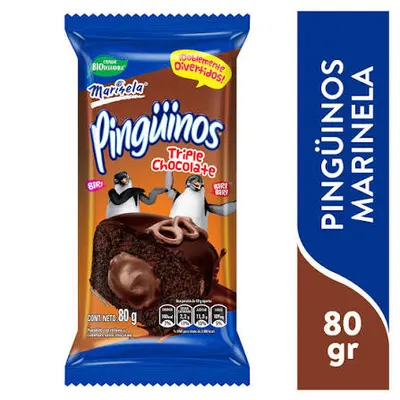 Pingüinos Triple Chocolate Marinela 80 g