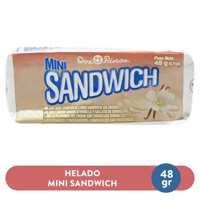Helado Mini Sandwich Vainilla Dos Pinos 48 g