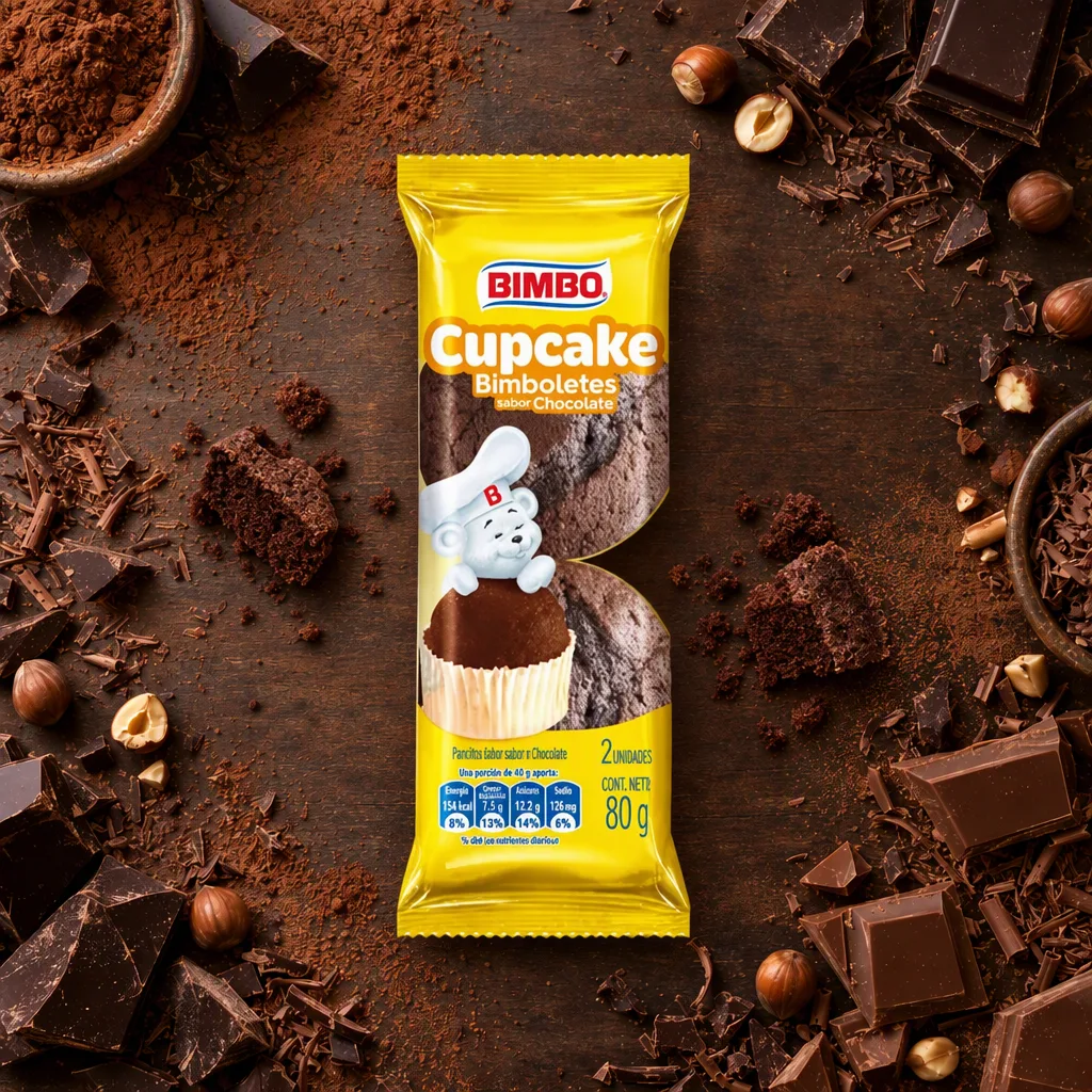 Cupcake Sabor Chocolate Bimbo 80 g