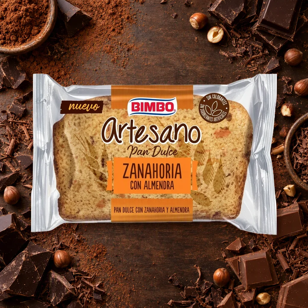 Pan Dulce Zanahoria con Almendra Bimbo 78 g