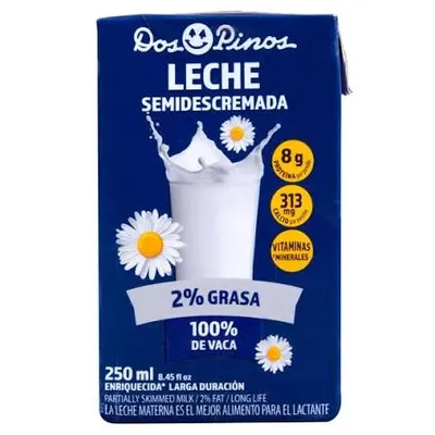 Leche Semidescremada Dos Pinos 250 ml