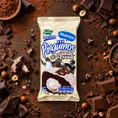 Pingüinos Cookies & Cream Marinela 80 g