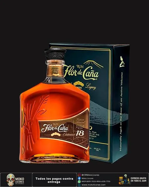 Ron Flor de Caña 18 años 750 ml